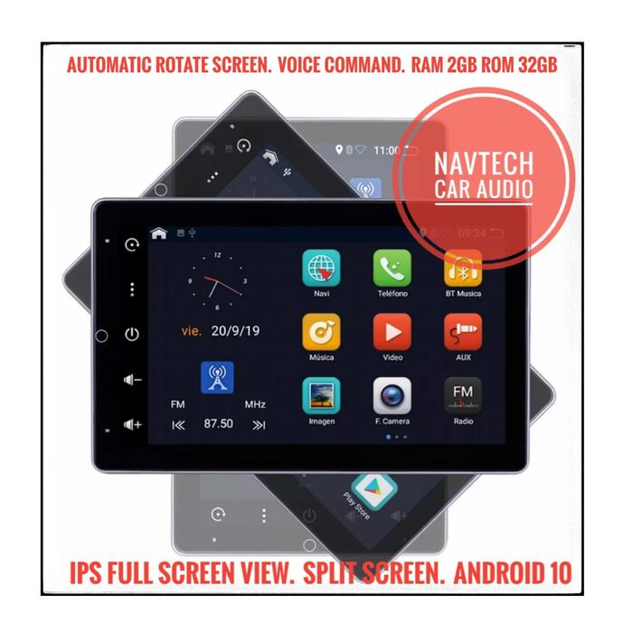 Gambar Head unit android 10 inch Automatic Rotary Screen /Voice Comand dari Navtech undefined Tokopedia