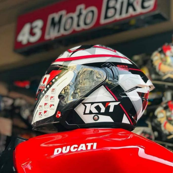 Jual Helm KYT Nfj Aleix espargaro White 