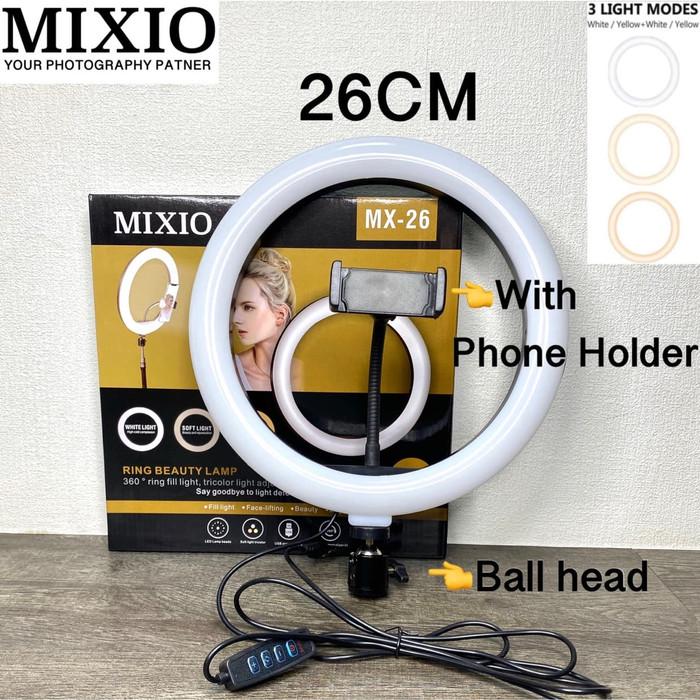 Gambar MIXIO RING LIGHT LED 26CM 20CM 16CM Make Up Vlog Live streaming - RING AJA 26CM dari Mix acc88 undefined Tokopedia