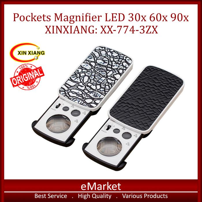 Gambar Kaca Pembesar Saku LED XINXIANG XX-774-3ZX ORIGINAL / Lampu Perhiasan - Perak dari emarket id undefined Tokopedia