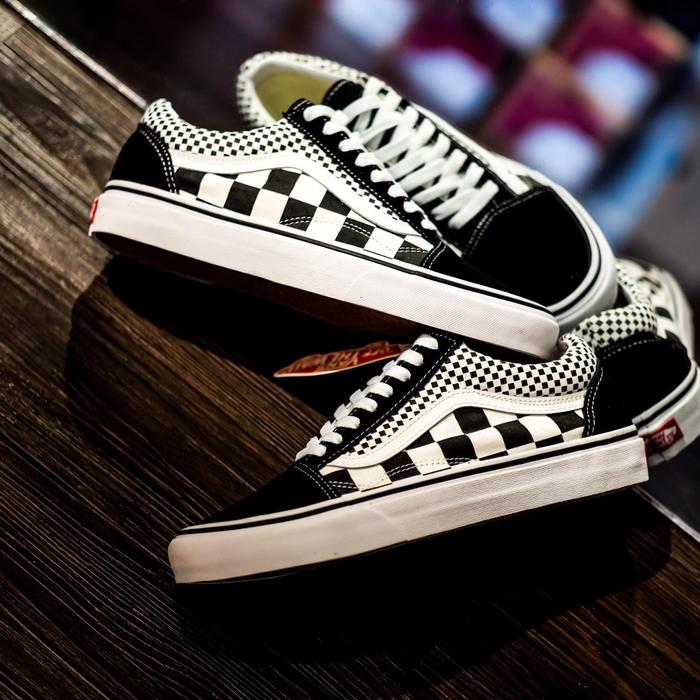 Jual Vans Old Skool Mix Checkerboard Black White Cianjur