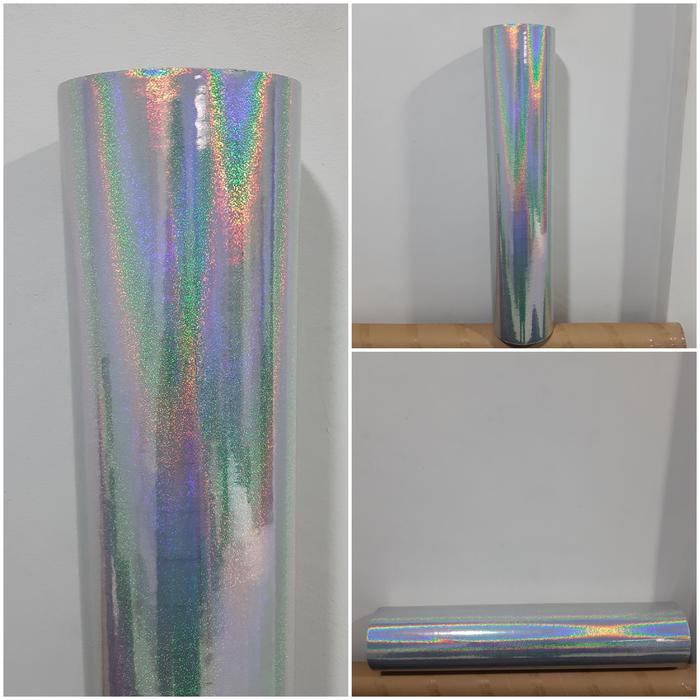 Gambar Sticker Hologram / Hologram Bintik Glitter (Harga per 50cm) - Putih dari Panorama Sticker undefined Tokopedia