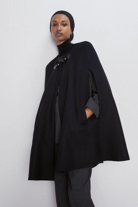 caped coat