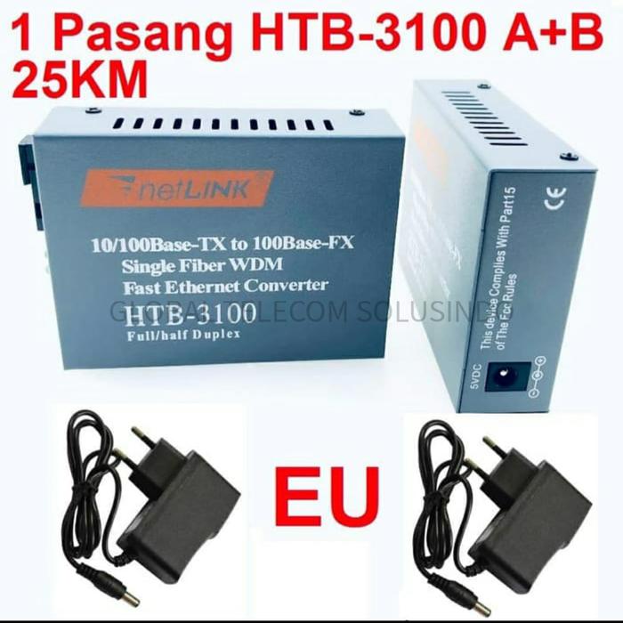 Gambar Media Converter Fiber Optic Netlink HTB-3100 A+B FO to RJ45 1 Pasang dari Global Telecom Solusindo undefined Tokopedia