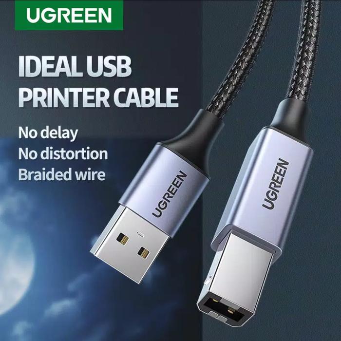 Gambar Ugreen Kabel Printer Usb 2.0 Male to Usb Type B Male Alumunium Nylon - 100 CM dari realstar undefined Tokopedia