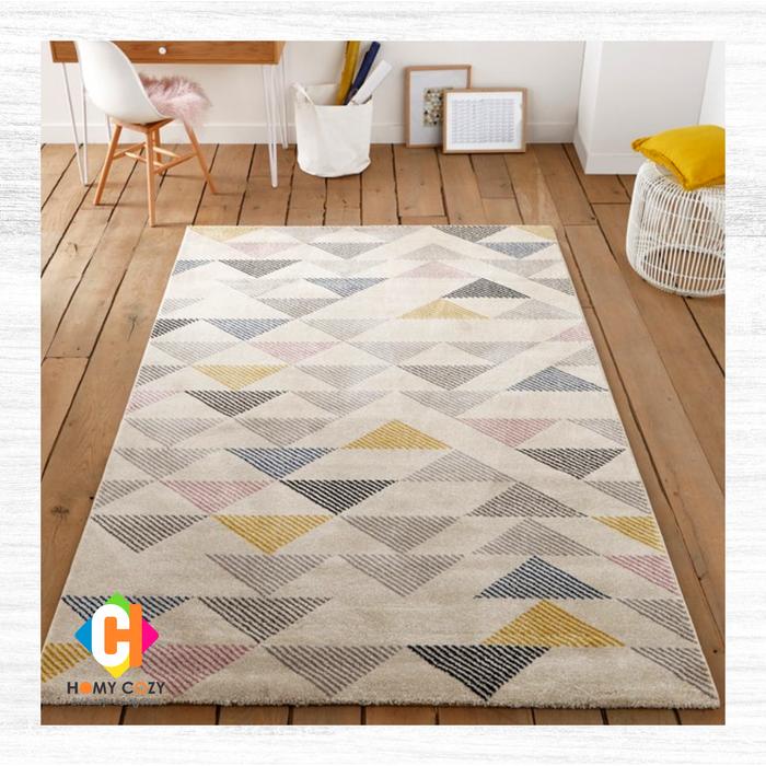 Gambar Handtufted rug - triangle rainbow dari homycozy undefined Tokopedia