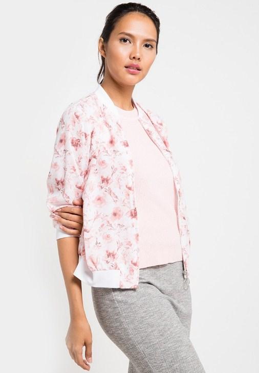 Gambar Edition Women ECB2 PINK Floral Bomber Jacket - XS dari Edition Official Store undefined Tokopedia