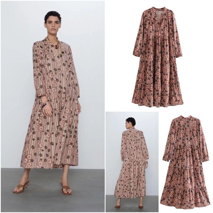 新品タグ付】Philosophy Floral Long Dress red（Jual DRESS MAXI 