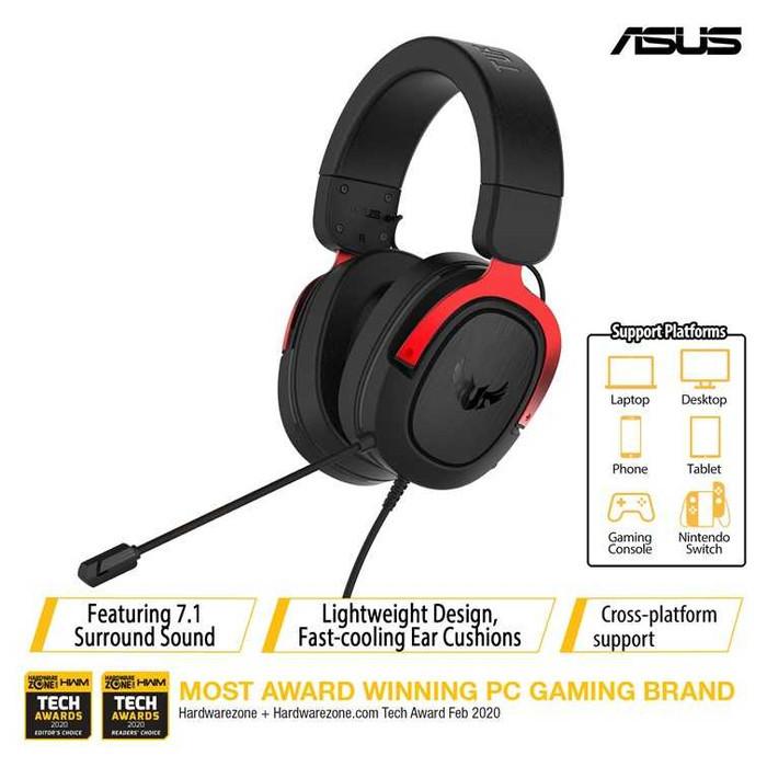 Asus TUF Gaming H3 Gaming Headset Hitam di Distributorkomputer  Tokopedia
