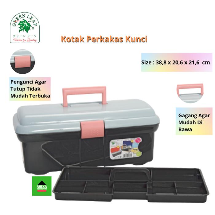 Gambar Kotak Perkakas Tool / Storage Box Tami 1891 Green Leaf dari Aneka Houseware undefined Tokopedia