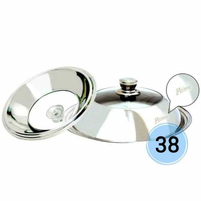 Gambar Tutup Wajan Kuali Stainless Kaca 30 cm - 38 Cm dari Home Electro undefined Tokopedia
