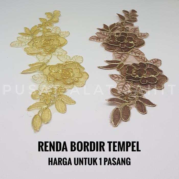 Gambar renda tempel bunga dari Pusat Alat Jahit & Kerajinan Tangan undefined Tokopedia