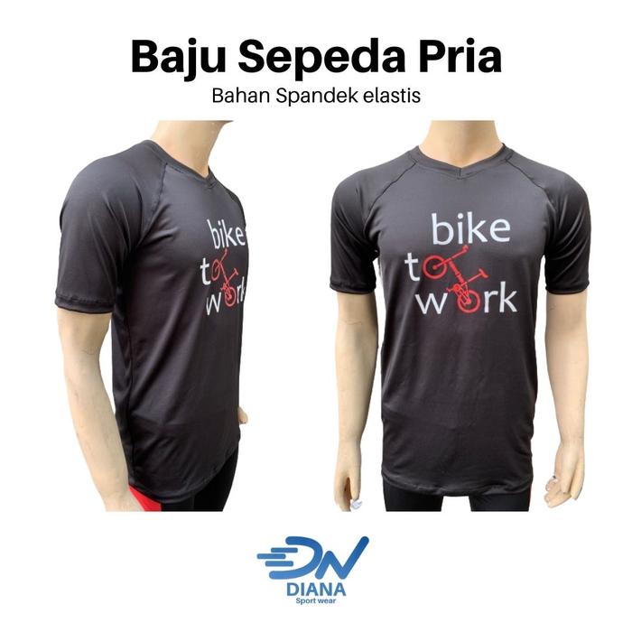 Gambar Baju sepeda pria lengan pendek warna hitam | atasan baju sepedah cowok - S dari DN Sportswear Official undefined Tokopedia