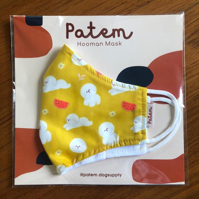 Gambar Patem Hooman Mask - Small Breed Print - Bichon dari Lush Pets Co. undefined Tokopedia