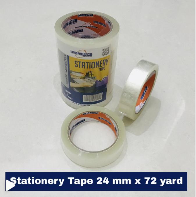 Gambar Isolasi Selotip Stationery 1 inch / Solasi 24mm x 72 yard Berry dari Indosanitary undefined Tokopedia