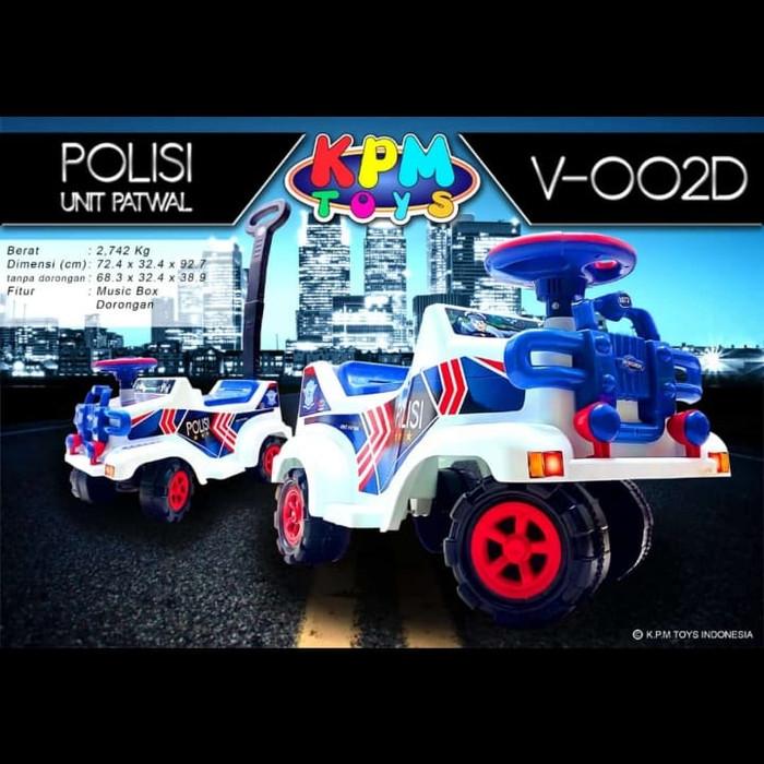 Gambar V002D - Mainan MOBIL DORONG POLISI PUTIH - Mainan MOBIL DUDUK - V-002D dari Pelangi Mainan undefined Tokopedia