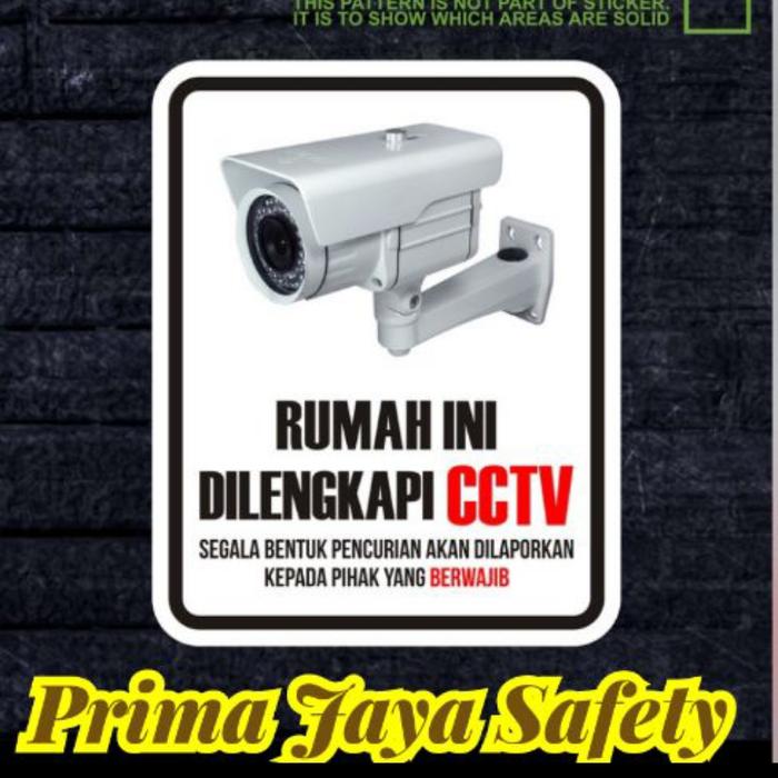 Jual STIKER RAMBU 3K SAFETY RUMAH INI DI LENGKAPI CCTV, UK 15X20 CM ...