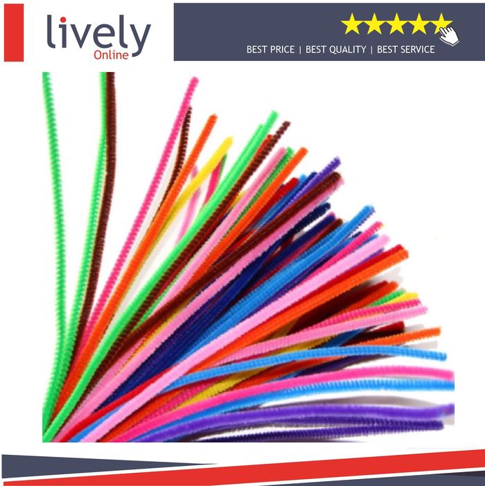 Gambar Kawat Bulu Beludru Pipe Cleaner Prakarya - 17.putih dari Lively Online Store undefined Tokopedia