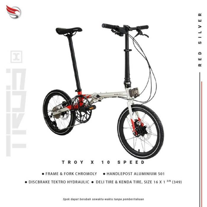 Gambar element troy x 10 speed limited - Silver dari distributorkomputer undefined Tokopedia