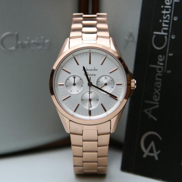 Gambar [ ORIGINAL ] Jam Tangan Wanita / Cewek Alexandre Christie 2890 - ROSEGOLD WHITE dari TOKOJAMKU_NEW undefined Tokopedia