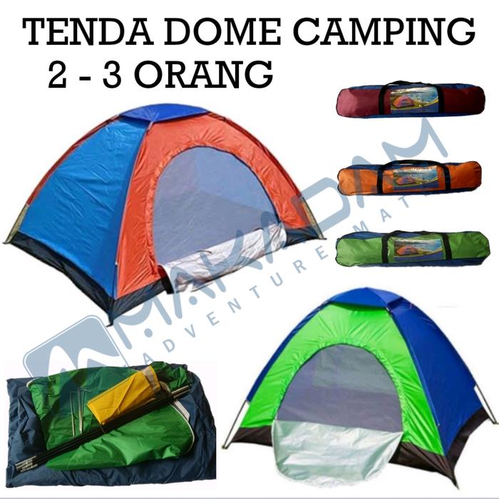 Gambar tenda camping 2 3 orang monodome dari Makadam Adventure undefined Tokopedia