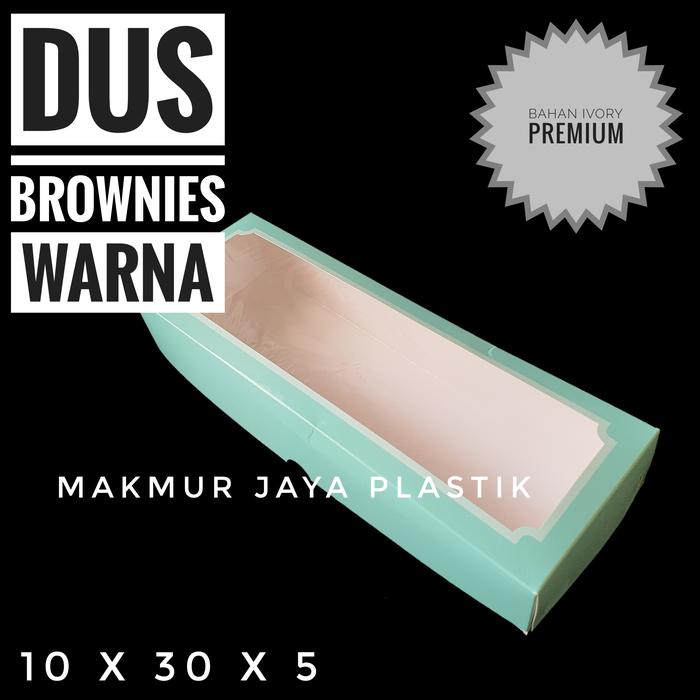 Gambar [ DUS BROWNIES WARNA 30 ] PAPER BOX DUS TEMPAT ROTI BROWNIES 10 X 30 - Hijau dari Makmur Jaya Plastik_NEW undefined Tokopedia