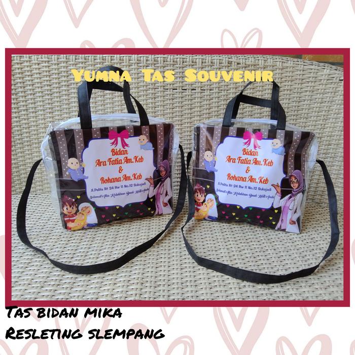 Gambar Tas Bidan Resleting Slempang Full Mika dari Yumna Tas souvenir undefined Tokopedia