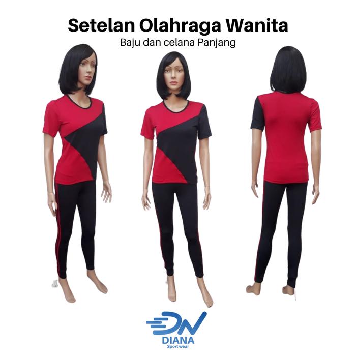 Gambar Pakaian olahraga wanita set baju senam dan celana panjang olahraga - S dari DN Sportswear Official undefined Tokopedia