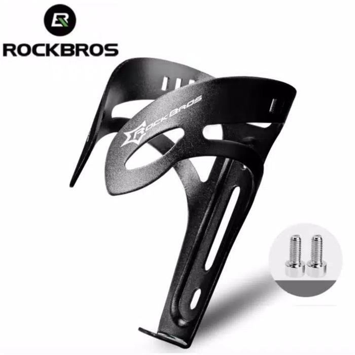 Gambar ROCKBROS Rak Botol Handle Bar Stang Plus Bracket Sepeda MTB Aksesoris - Hitam dari Mtb import undefined Tokopedia