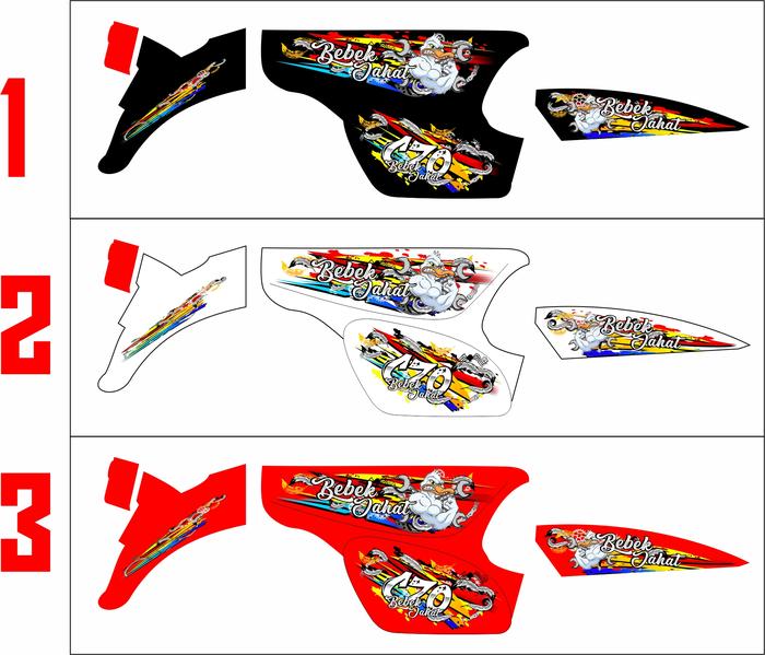 Jual Decal Striping Honda C70 Bebek Jahat Kab Jombang Castle Decals Tokopedia