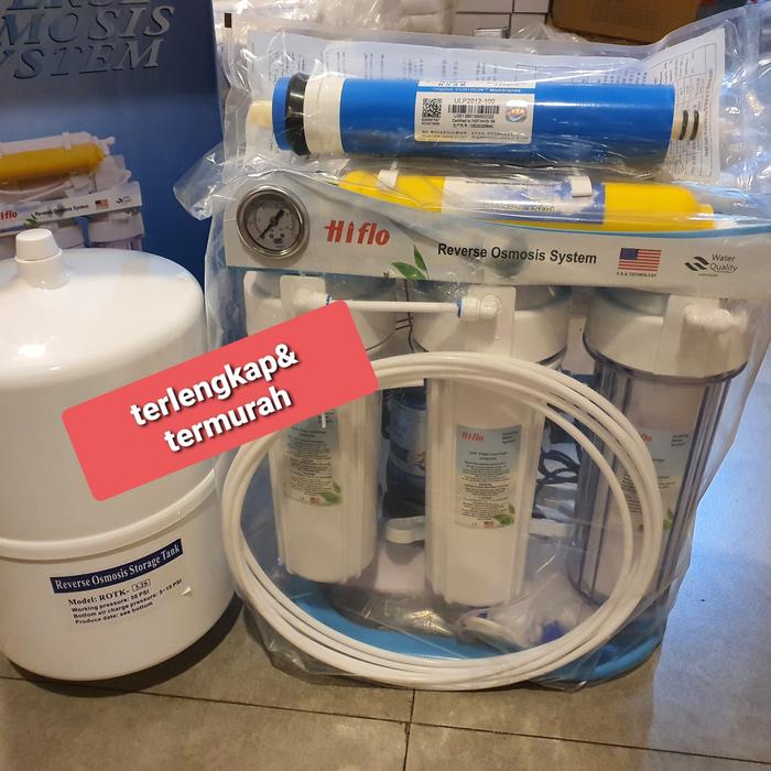 Gambar Mesin RO 100 Gpd Filter air minum Reverse osmosis 100gpd Hiflo STAND 6 STAGE dari Terlengkap & Termurah undefined Tokopedia