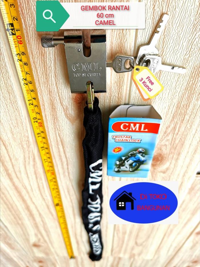 Gambar Gembok rantai 60 - 80 - 100 cm Camel - 60 dari Di Toko bangunan undefined Tokopedia