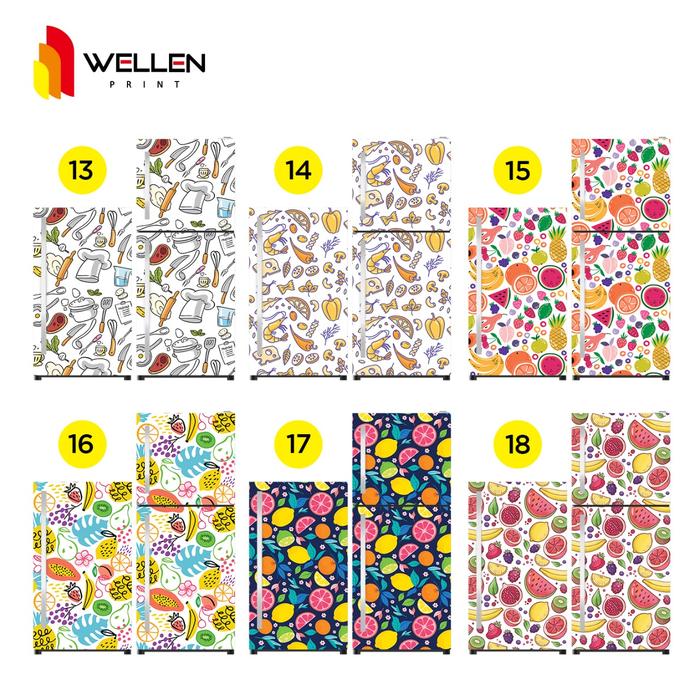 Gambar WELLEN PRINT - Print Sticker Kulkas 1 Pintu / Cetak Stiker Kulkas 2 Pintu Sayur Buah - Sayur Buah 13, 1 pintu dari WELLEN PRINT OFFICIAL undefined Tokopedia