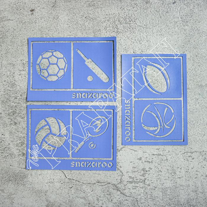 Gambar Snazaroo 6 Face Paint Stencils - Boys Sport dari Toko Prapatan_NEW undefined Tokopedia