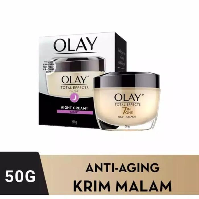Gambar OLAY Total Effect 7inOne SPF15 Normal DAY Cream/NIGHT/Serum/Cleanser - NIGHT CREAM 50G dari dgreen store Jakarta undefined Tokopedia