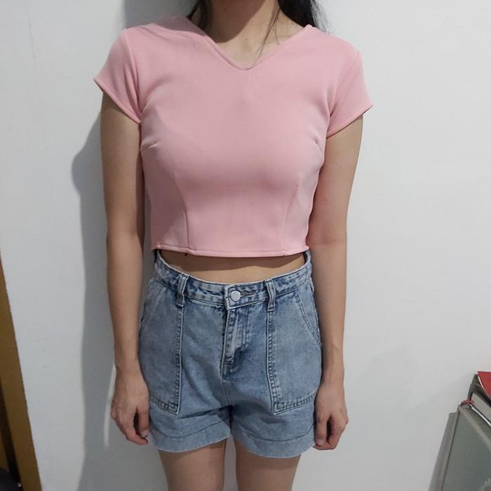 Gambar Preloved Baju Wanita Crop Belakang Pita dari lucver undefined Tokopedia