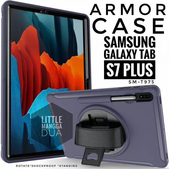 Case Samsung Galaxy Tab S7 Plus T975 Armor Cover Tab S7+ 2020 Dark  Blue