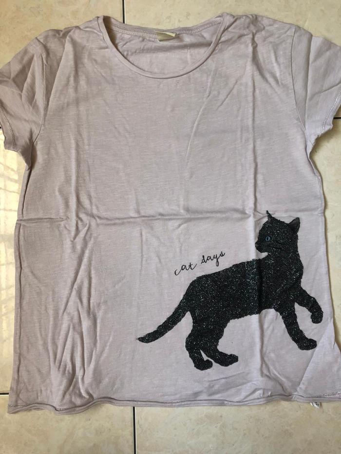 Jual T-Shirt Zara Girls Black Cat 