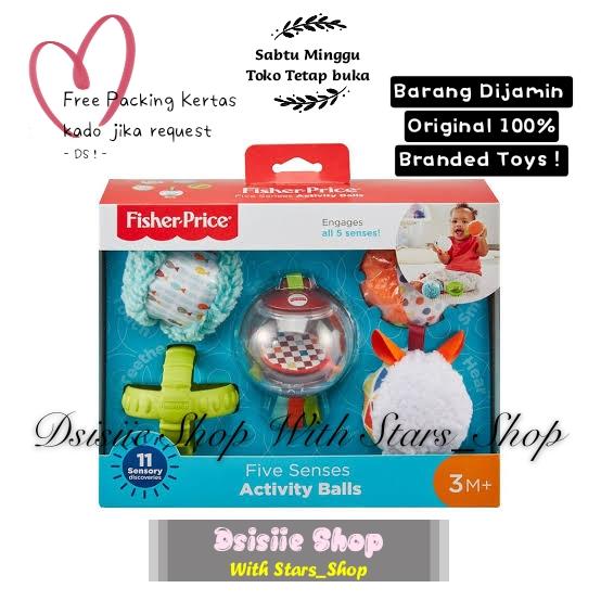 Jual Fisher Price Five Senses Activity Balls Original Mainan