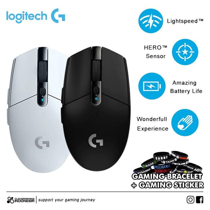 Gambar Logitech Mouse G304 Wireless Gaming Mouse - Putih dari Pazcom undefined Tokopedia
