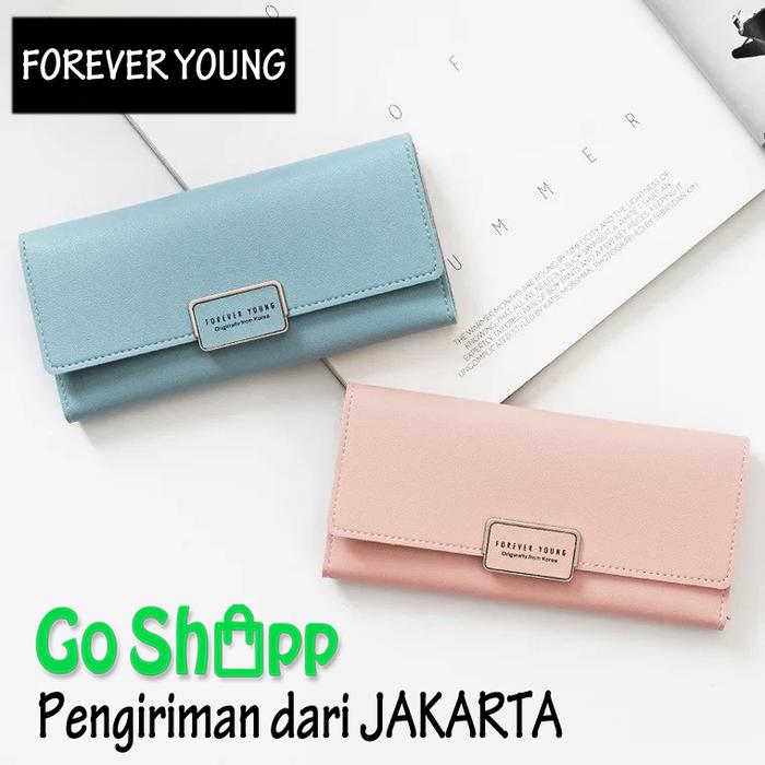 Gambar [PJ003] Dompet Forever Young Panjang - Dompet Wanita Panjang Import - Biru Muda dari GO SHOPP undefined Tokopedia