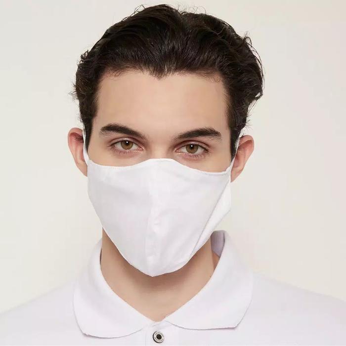Gambar MASKER KAIN KATUN 3 LAPIS BAHAN HALUS NYAMAN DEWASA COWOK CEWEK BAGUS - Putih dari Henry-olshop undefined Tokopedia
