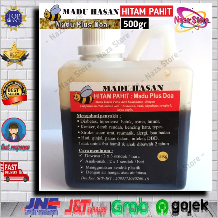 Gambar Madu Hasan Hitam Pahit Plus Doa 100% Asli & Murni Kalimantan 500Gram dari Nazs-Store undefined Tokopedia