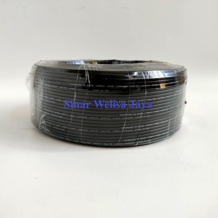 Gambar Supreme Kabel Kawat NYA 1.5 100M - Hitam dari Sinar Welisa Jaya undefined Tokopedia