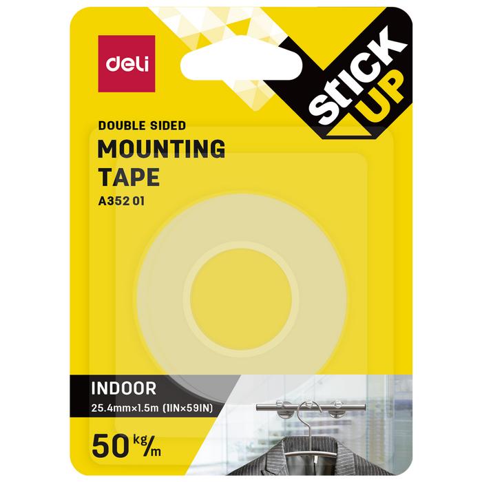 Gambar Deli Foam Mounting Tape/Isolasi Putih Dua sisi Praktis Panjang 1,5M-5M - bening 24x150cm dari Deli Stationery Indonesia undefined Tokopedia