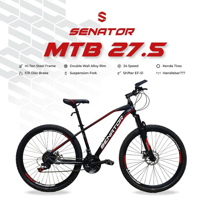 Jual Sepeda MTB Cross Country 27.5 Sepeda Gunung - Hitam Merah - Kab.  Bandung - yugowes | Tokopedia