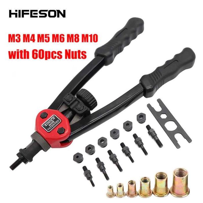 Gambar 1Set Auto Riveting Tool Nut / Gun Riveter Blind Hand Heavy /Tang Rivet dari Shop Putul undefined Tokopedia