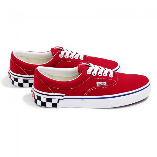 Checkerboard Rococo Red Vans Vans Era Checkerboard Red Size VANS