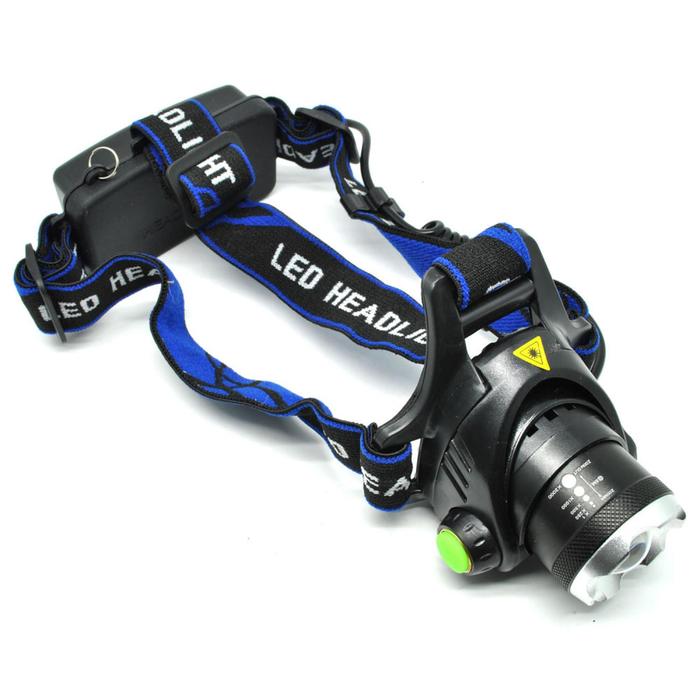 Gambar Lampu Kepala High Power Headlamp 1 LED Cree XML-T6 - Hitam dari conngallery undefined Tokopedia