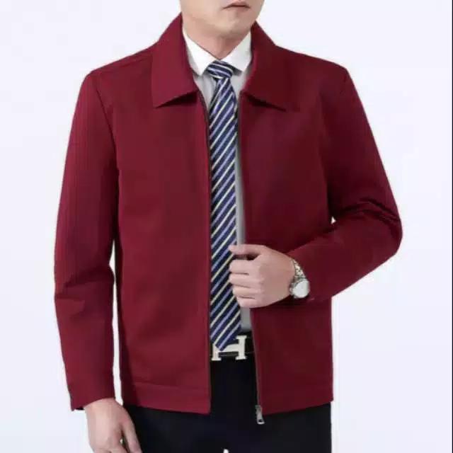 Gambar jaket formal/semi jas)jaket kantor - merah maroon, S dari ariz jaket undefined Tokopedia
